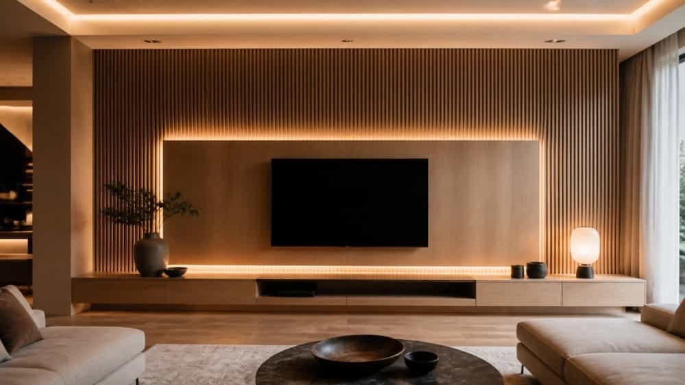 اجرای دکور پشت تلویزیون و تی وی وال در رشت