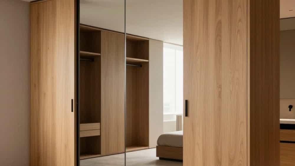 ساخت جدیدترین مدل کمد دیواری ریلی و آینه دار در رشت
